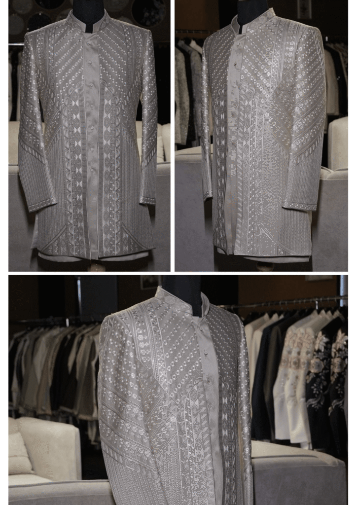Silver Embroidered Indo-Western