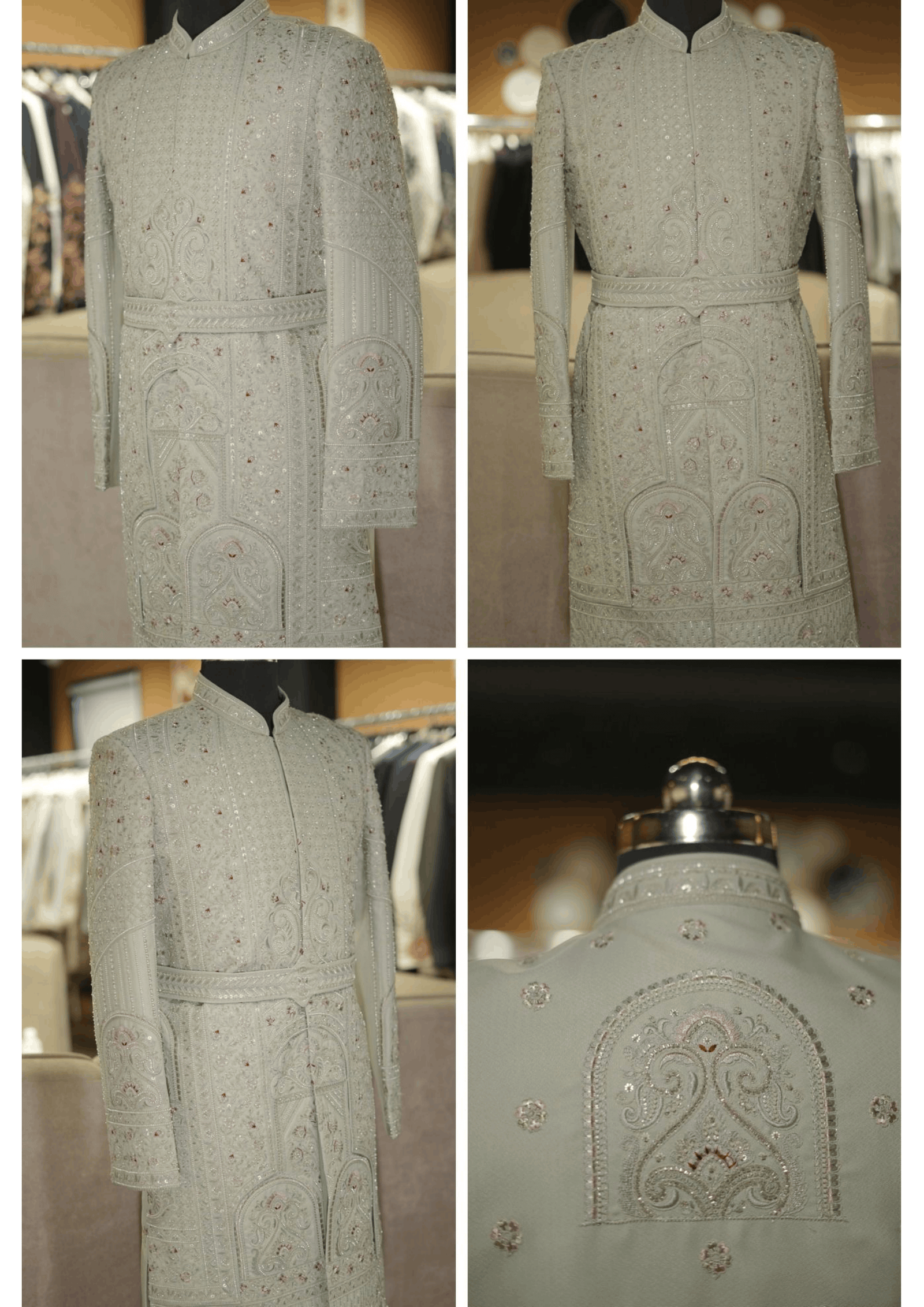 Regal Off-White Embroidered Sherwani